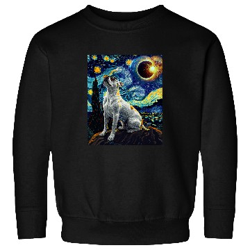 Discover Total Solar Eclipse Dogo Argentino Dog Sweatshirts