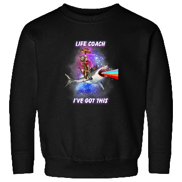 Discover Life Coachs Ive Got This Cute Cat Shark Rainbow Sweatshirts