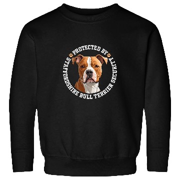 Discover Protected by Staffordshire Bull Terrier Security 1 Sweatshirts