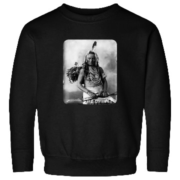Discover Native American Indian Warrior Historic Aged Original Print Sweatshirts