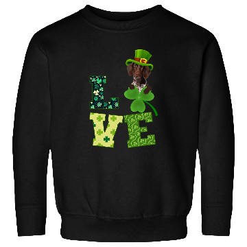 Discover German Shorthaired Pointer Dog St  Patricks Day Funny Irish Sweatshirts