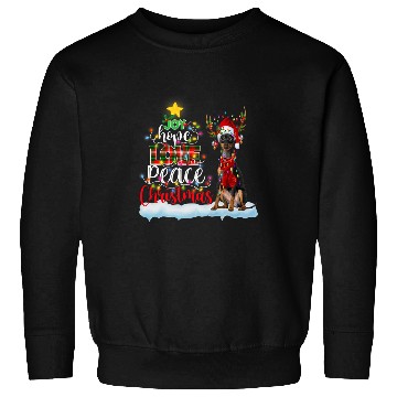Discover Miniature Pinscher Santa Hat Christmas Light Sweatshirts
