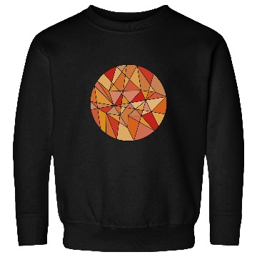 Discover Round colorful circle with triangles polygons art motif Sweatshirts