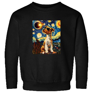Discover Total Solar Eclipse Wire Hair Fox Terrier 5 Sweatshirts