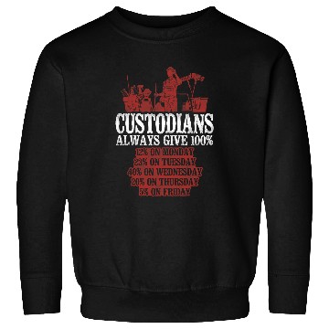 Discover School Custodian Janitor Custodian Always Give 100 12 On Sweatshirts