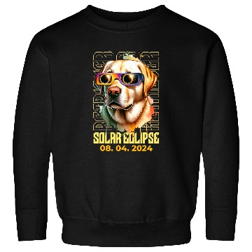 Discover Solar Eclipse 2024 Dog Wearing Solar Eclipse Glasses Sweatshirts