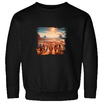 Discover Native American Southwest Solar Eclipse American Retro Sweatshirts