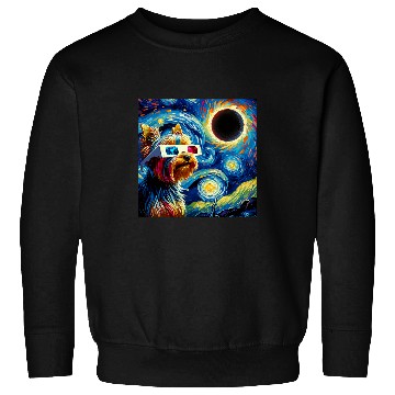 Discover Total Solar Eclipse 2024 Van Gogh Starry Night Yorkshire Sweatshirts