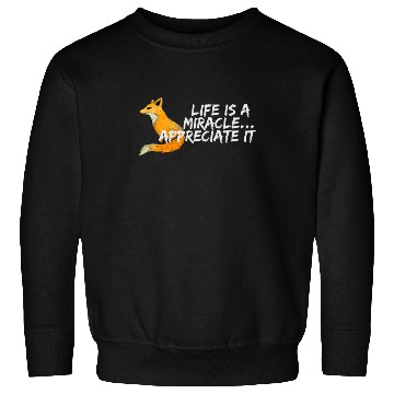 Discover LIFE IS A MIRACLE APPRECIATE IT RED FOX PASTEL ART Sweatshirts