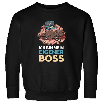 Discover Ich bin mein eigener Chef Boss Cat homes Office Sweatshirts