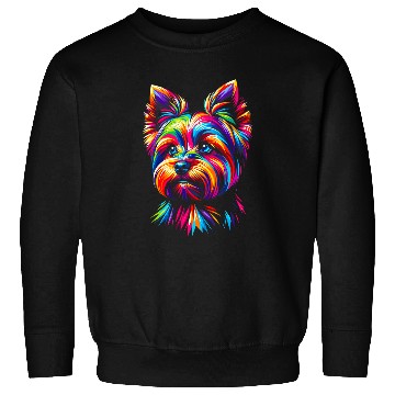 Discover Pop Art Yorkshire Terrier Dog Terriers Yorkie Sweatshirts