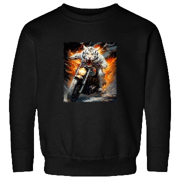 Discover Tiger Biker Motorcycle Rider Beast Sweatshirts
