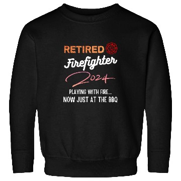 Discover Retired Firefighter 2024 2BBQ Chief Sweatshirts