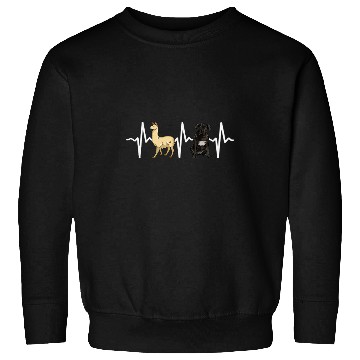 Discover Llama Cane Corso Heartbeat Dog Lover Sweatshirts