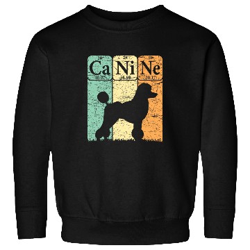 Discover Poodle Dog Periodic Table Elements Dog Lover Canine 3 Sweatshirts