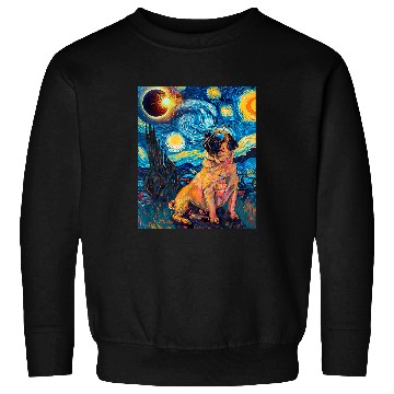 Discover Total Solar Eclipse Pug Dog Sweatshirts