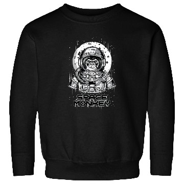 Discover Monkey In Space Moon Mars Astronaut Cosmic Galaxy Sweatshirts