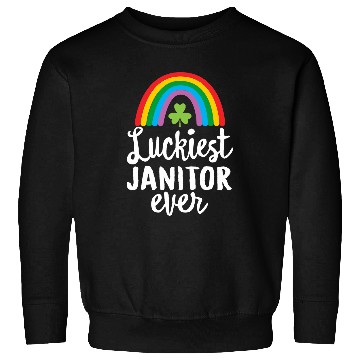 Discover Luckiest Janitor Ever St Patrick Day Shamrocks Sweatshirts