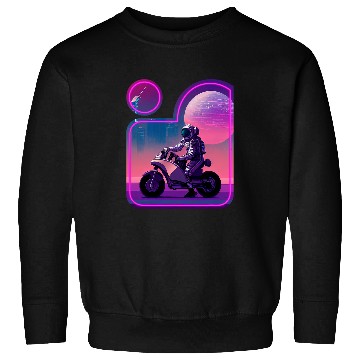 Discover Motorcycle Riding Astronaut 2Futuristic Space Exploration Sweatshirts