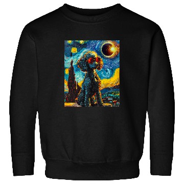 Discover Total Solar Eclipse Poodle Dog Sweatshirts