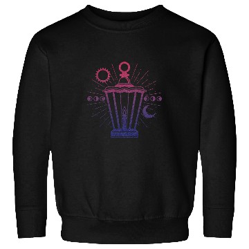 Discover Lamp Mystical Celestial Pattern Astrology Numerology Art Sweatshirts