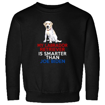 Discover Labrador Lab Dog My Labrador Is Smarter Than Joe Biden Funny Dog Sweatshirts