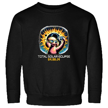 Discover Poodle Dog Taking Selfie Solar Eclipse Sweatshirts