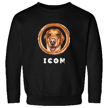 Discover Labrador Lab Dog Cute Face With Funny Icon Caption Sweatshirts