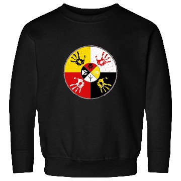 Discover Native Americans medicines Wheel MMIW Hand Sweatshirts