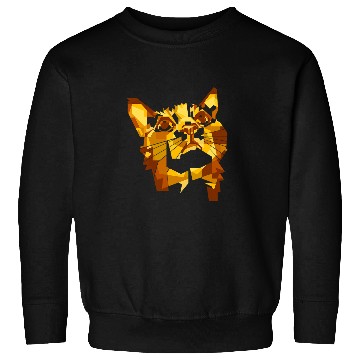 Discover Lovely HOPE Ginger Cat Face Portrait Silhouette Art Sweatshirts