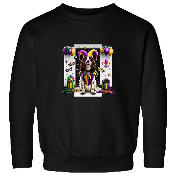 Discover Mardi Gras English Springer Spaniel Dog Sweatshirts