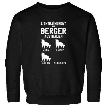Discover Training of the Australian Shepherd Sitting Lying Down Sweatshirts