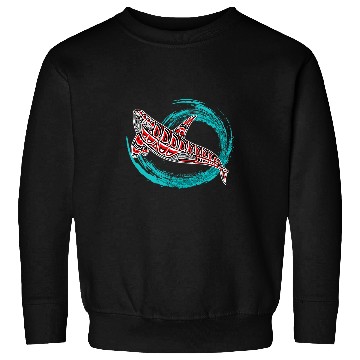 Discover Orca Killer Whale Native American Indian Pacific Northwest Sweatshirts
