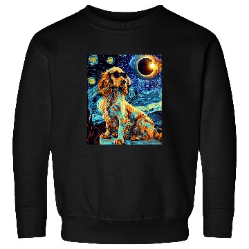 Discover Total Solar Eclipse Welsh Springer Spaniel Dog Sweatshirts