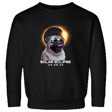 Discover vintages Solar Eclipse Lovely Pug Dog Kawai Animal Lovers Sweatshirts