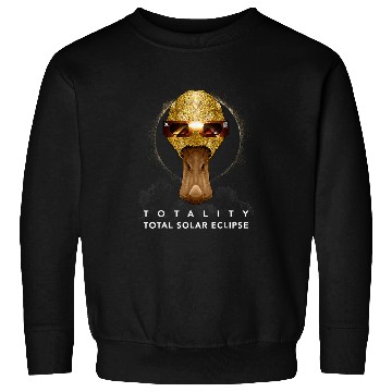 Discover Solar Eclipse Duck Wearing Eclipse Glasses Farmer Sweatshirts