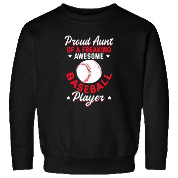 Discover Proud Baseball Aunt Player Softball Themed Batter Sweatshirts