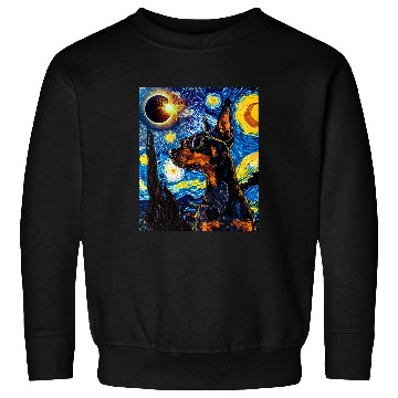Discover Total Solar Eclipse Doberman Dog Sweatshirts