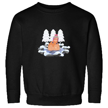Discover Sloth Ice Bathing Winter Refreshing Bath Sweatshirts