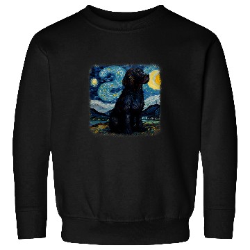 Discover Van gogh Newfoundland in starry night 2 Sweatshirts