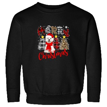 Discover Westie Merry Christmas Tree Leopard Plaid Printed Sweatshirts