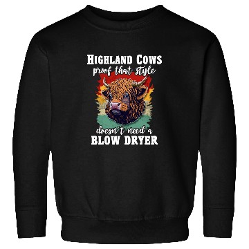 Discover Scottish Highland Cattles Farmer Animals Style Cattle Cow Sweatshirts