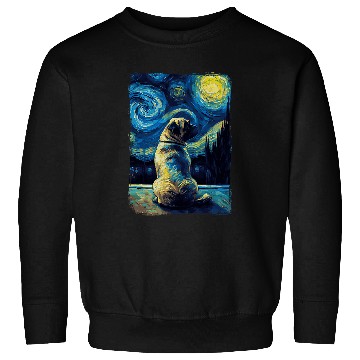 Discover Pug Starry Night 1 Sweatshirts
