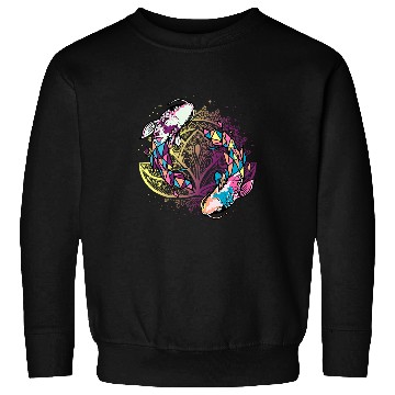 Discover Mandala Geometric Lotus Leaf Koi Japanese Art Sweatshirts