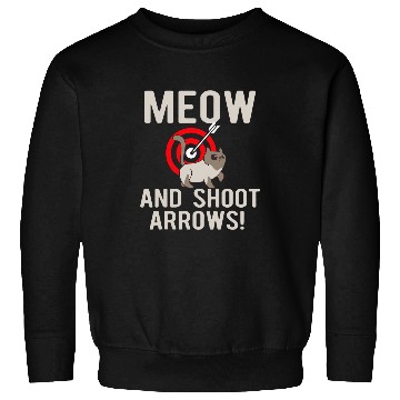 Discover Traditional Archery Cat Lover Archer Arrow Bow Hunter 3 Sweatshirts
