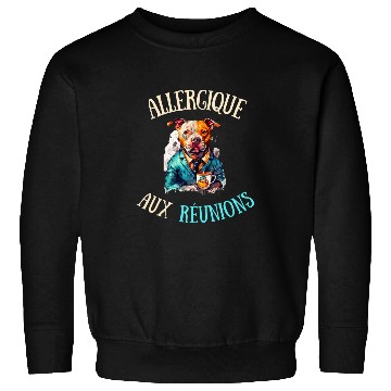 Discover Work Break Coffee Pause Angry Pitbull Monday Morning Humorous Sweatshirts