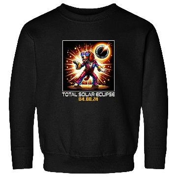 Discover Welsh Springer Spaniel Dog Dancing Disco Solar Eclipse 1 Sweatshirts