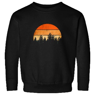 Discover Pretty retro sunset powerful forest trees Sweatshirts