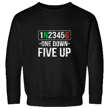 Discover One down motorcycle rider five up Sweatshirts