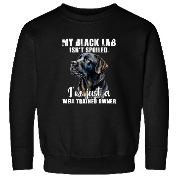 Discover My Black Lab Isnt Spoiled Labrador Lover Dog Owner Sweatshirts